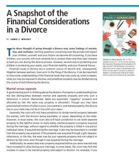 Divorce and Financial Considerations